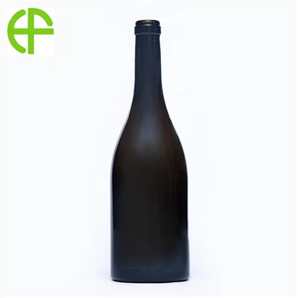 750 ml-es olívazöld mély aljú burgundi borosüveg